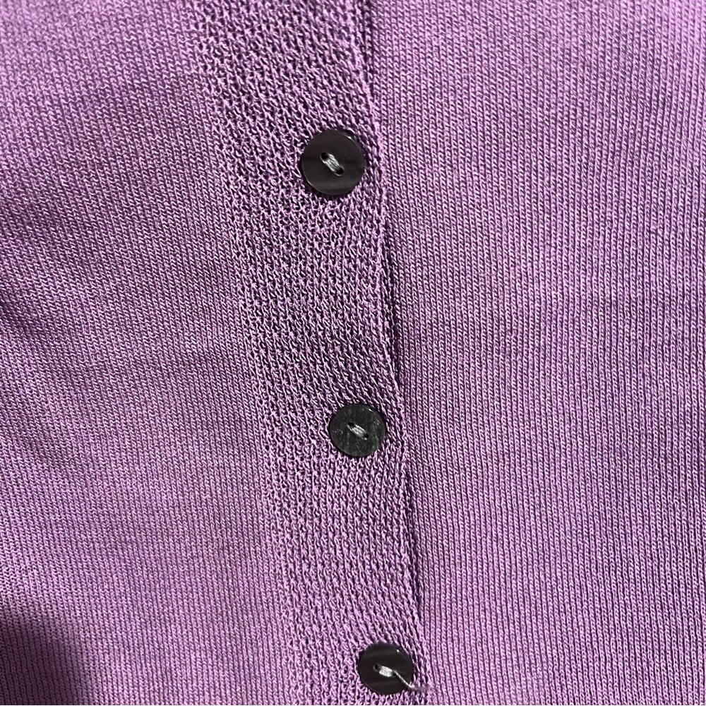 Lightweight Lavender Button Cardigan - Picture 4 of 4